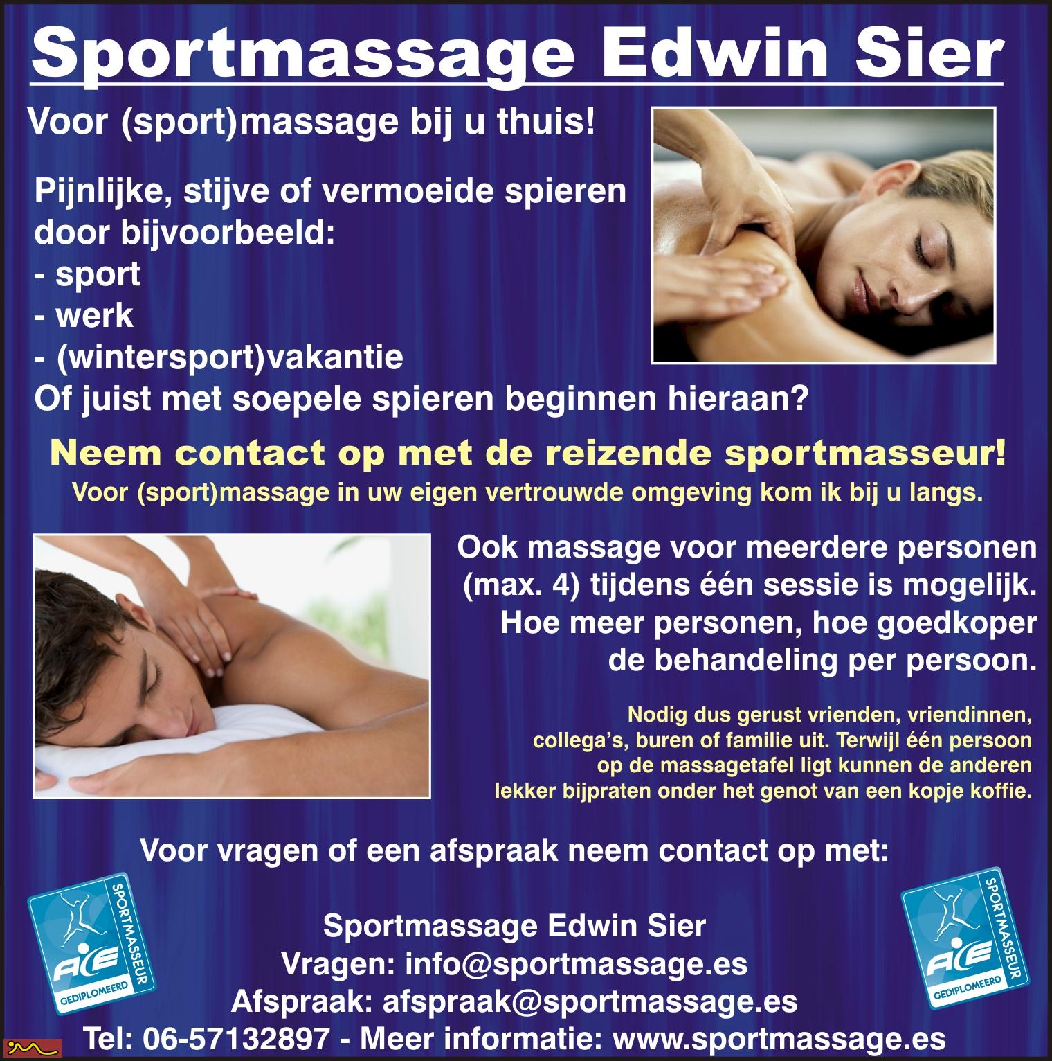 Sportmassage Edwin Sier
